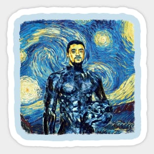 Black panther Van Gogh Style Sticker